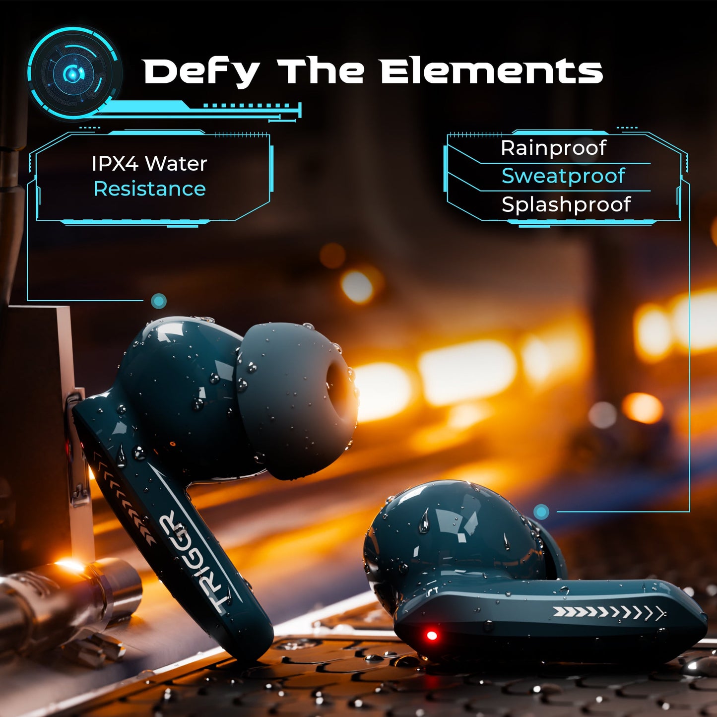 TRIGGR Kraken X4 with 13mm Drivers, 40ms Latency, ENC, 60H Battery, Rubber Finish, v5.4 Bluetooth