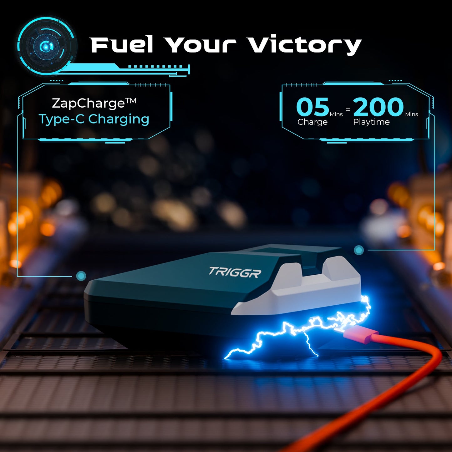 TRIGGR Kraken X4 with 13mm Drivers, 40ms Latency, ENC, 60H Battery, Rubber Finish, v5.4 Bluetooth