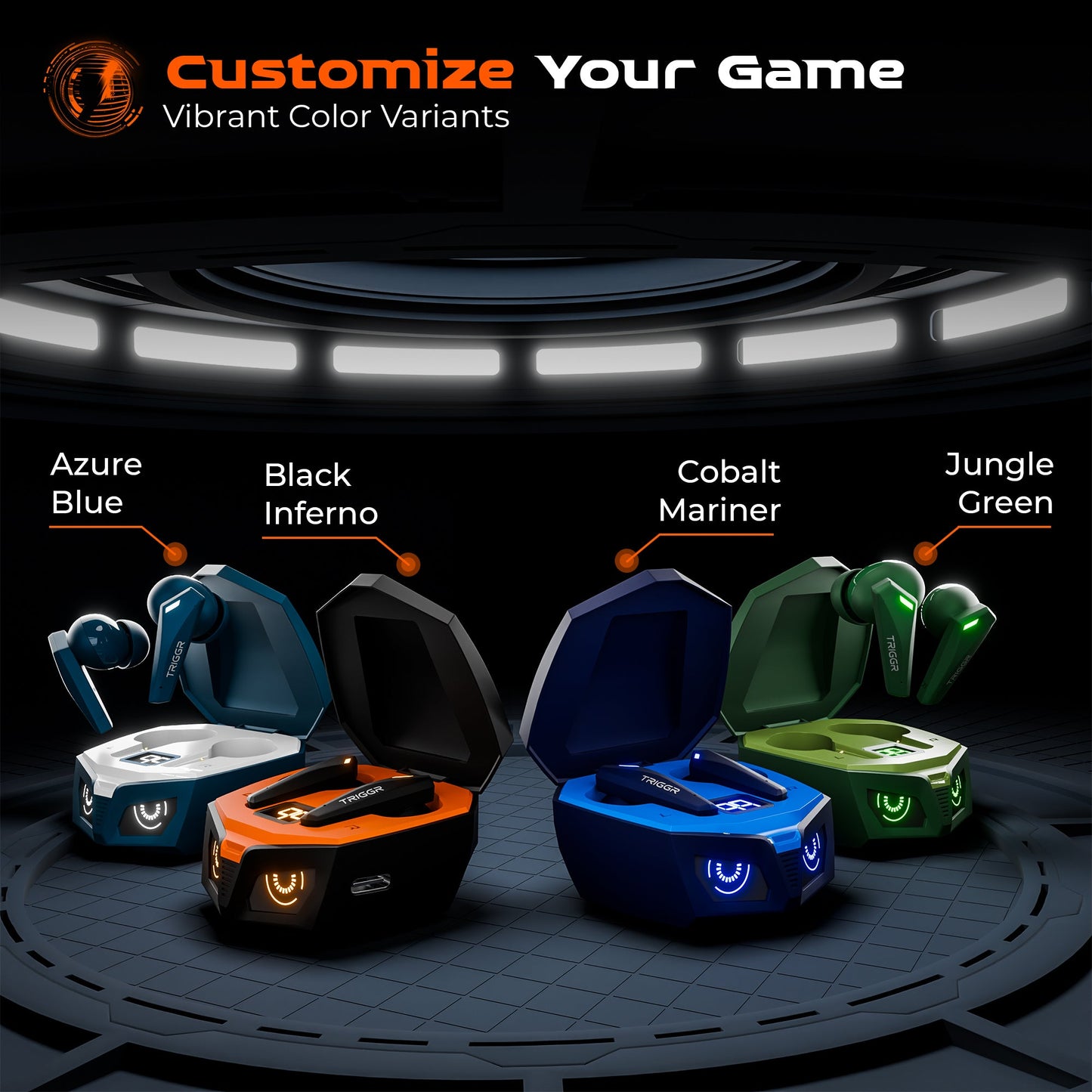 TRIGGR Kraken X1 Plus with Dual Pairing, Battery Display, Quad ENC, 70H Battery, v5.3 Bluetooth