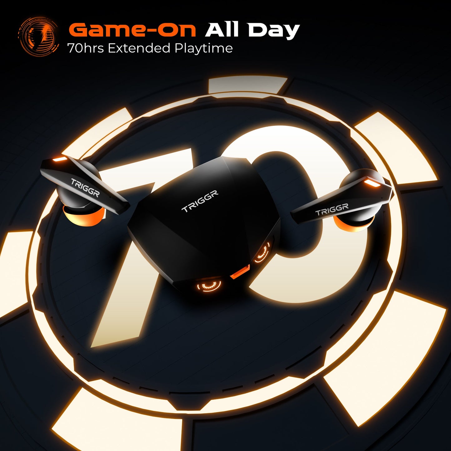 TRIGGR Kraken X1 Plus with Dual Pairing, Battery Display, Quad ENC, 70H Battery, v5.3 Bluetooth