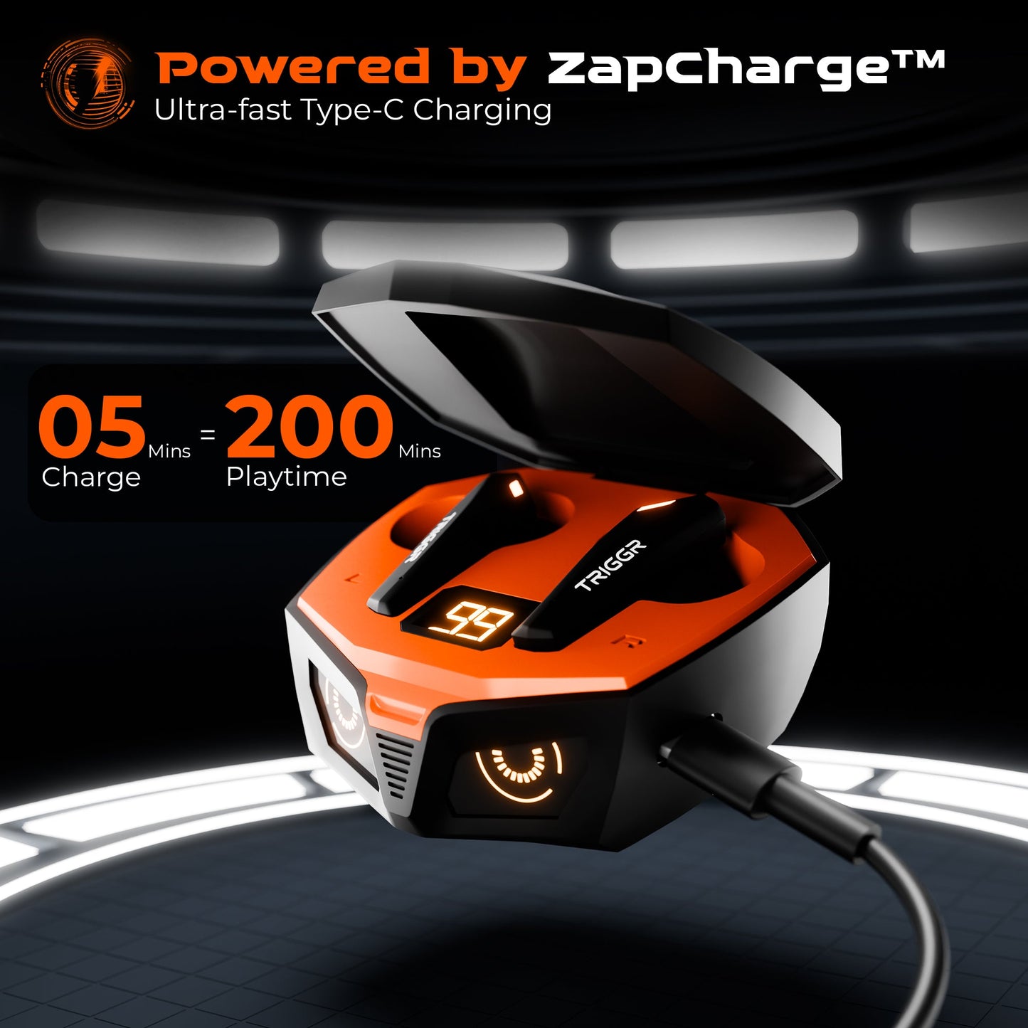 TRIGGR Kraken X1 Plus with Dual Pairing, Battery Display, Quad ENC, 70H Battery, v5.3 Bluetooth