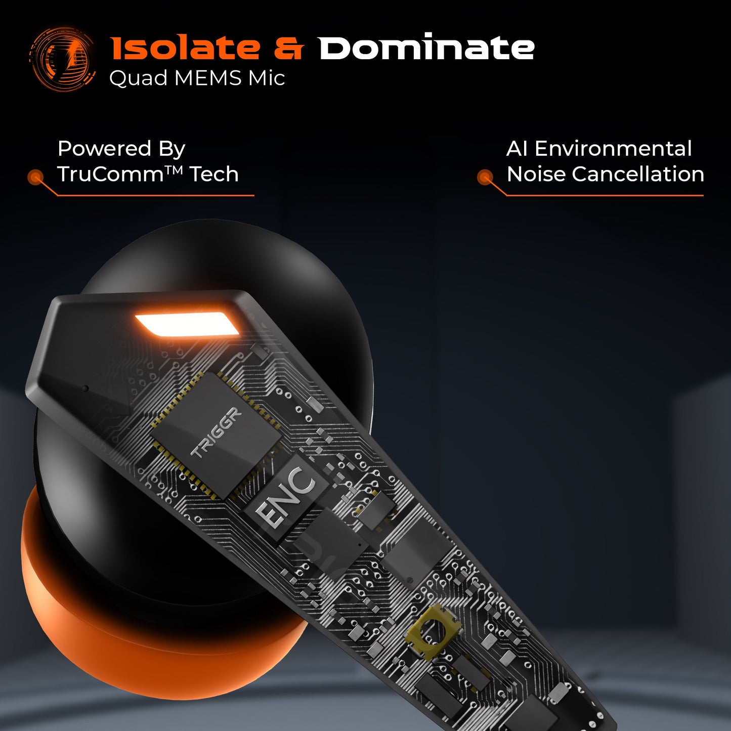 TRIGGR Kraken X1 Plus with Dual Pairing, Battery Display, Quad ENC, 70H Battery, v5.3 Bluetooth