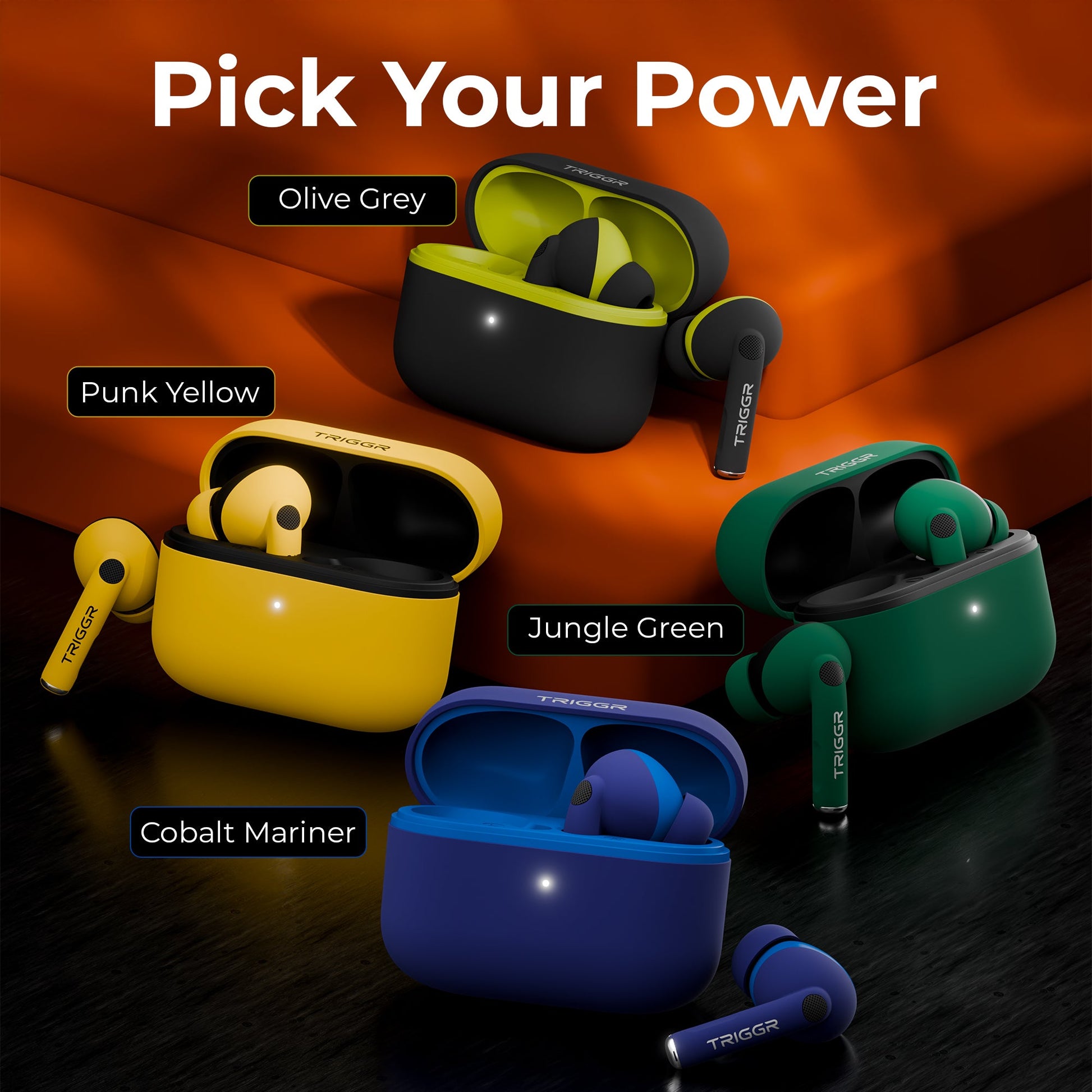 TRIGGR Ultrabuds N4 with Premium Finish, Rubber Grip Design, 40H Battery, 13 mm Drivers Bluetooth v5.4