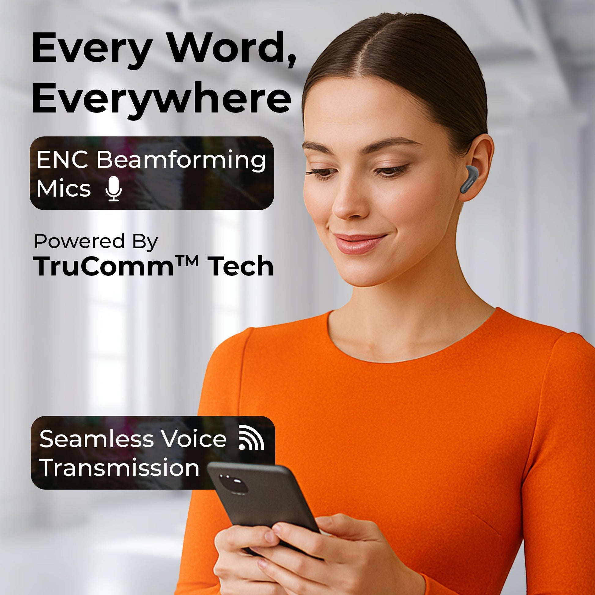 TRIGGR Ultrabuds N3 with Crystal-Clear Calling, 13mm Drivers, Fast Charging, 50H Battery, BassXpand Tech, v5.4 Bluetooth