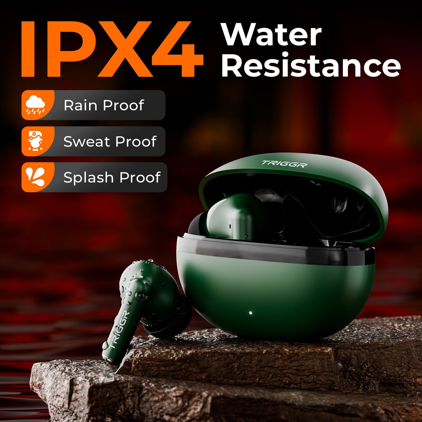 TRIGGR Ultrabuds N5 with Latest BT v6.0, 40Hr Playtime, 13mm Dynamic Drivers, Rich Bass