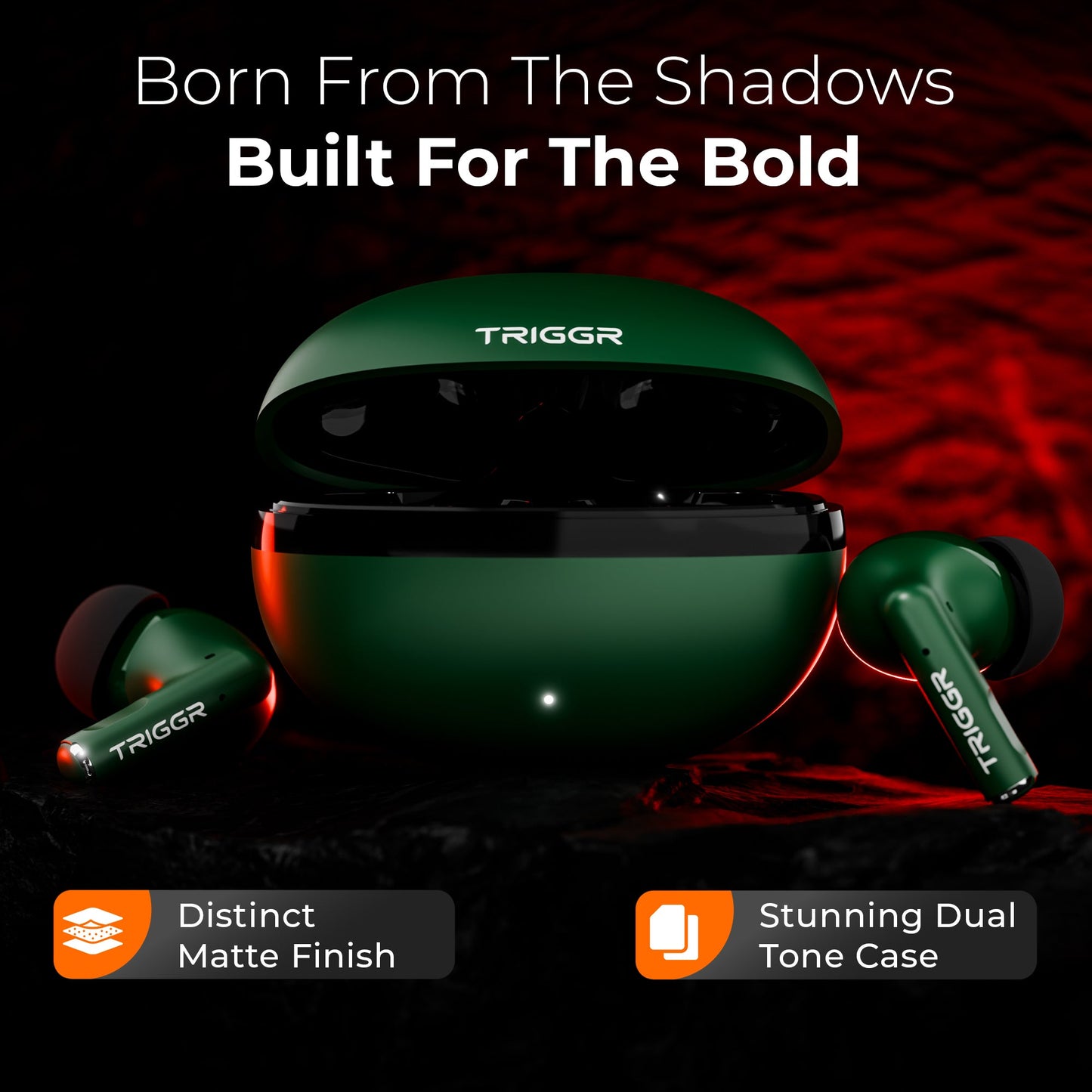 TRIGGR Ultrabuds N5 with Latest BT v6.0, 40Hr Playtime, 13mm Dynamic Drivers, Rich Bass