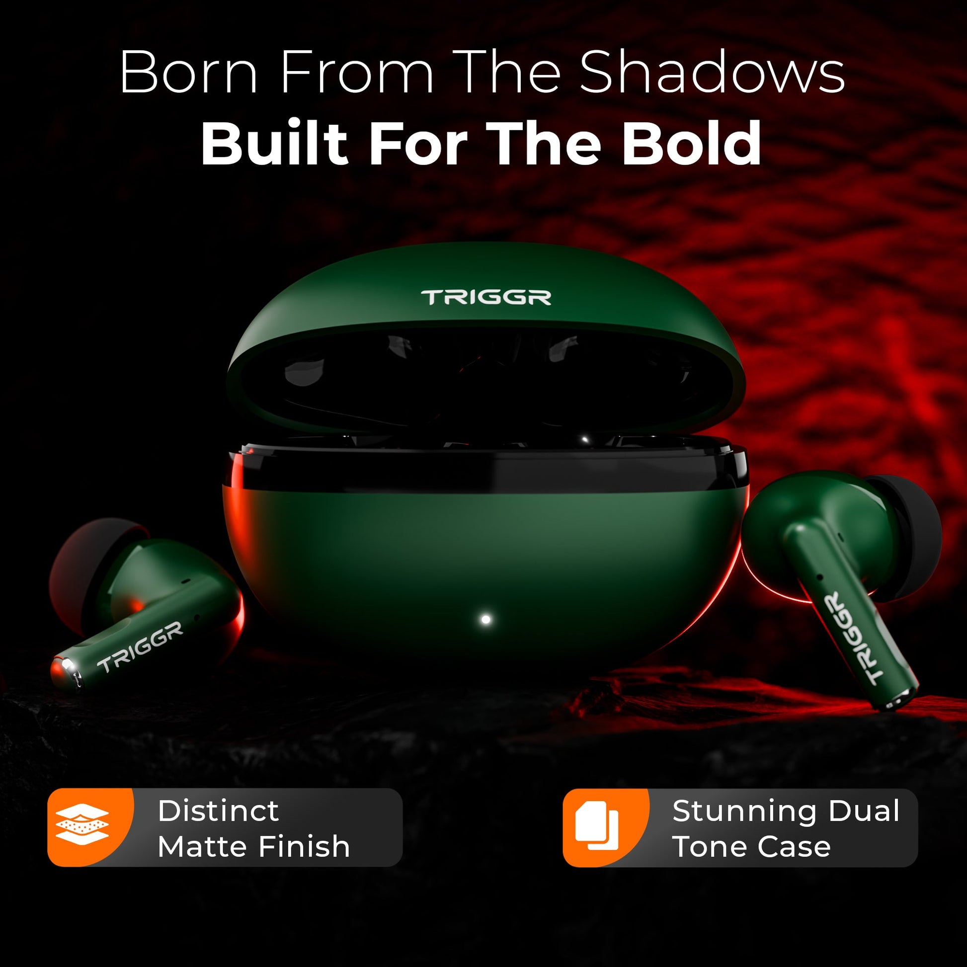 TRIGGR Ultrabuds N5 with Latest BT v6.0, 40Hr Playtime, 13mm Dynamic Drivers, Rich Bass