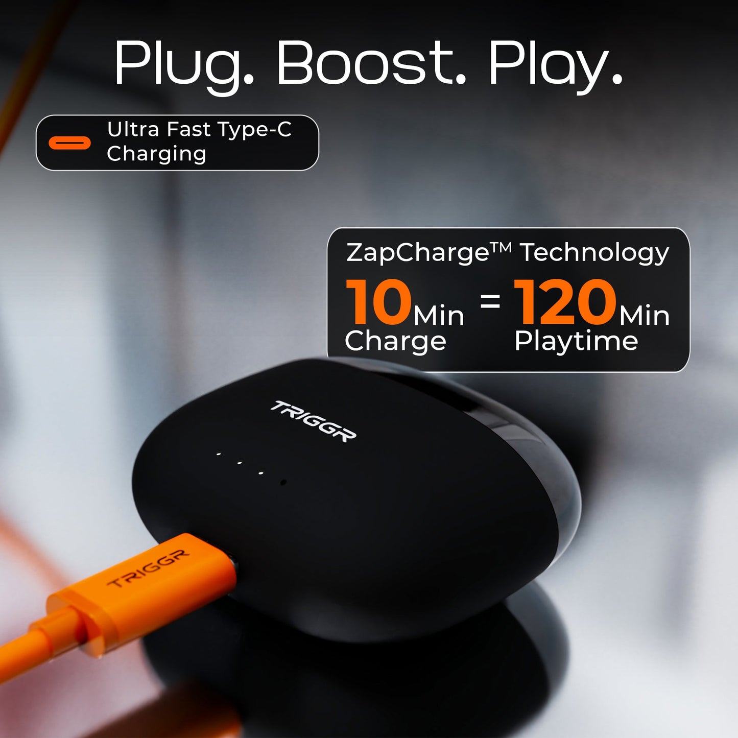 TRIGGR Opus with Latest BT v6.0, Dual Pairing, SpectraShell Case, 40Hr Playtime, 10mm Dynamic Drivers, Rich Bass