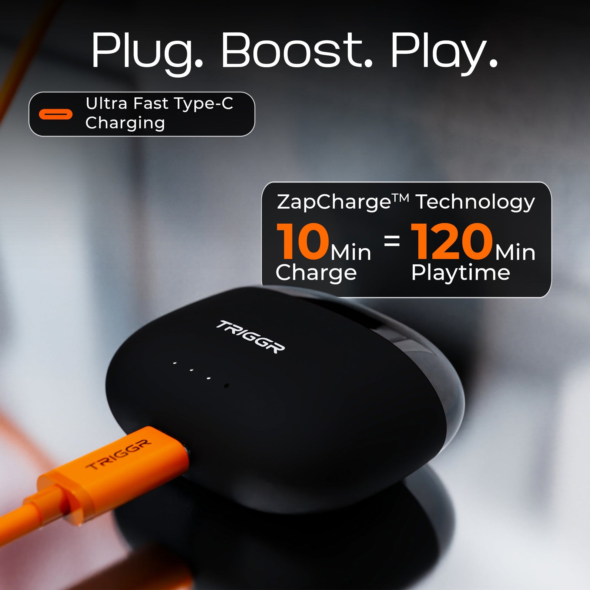 TRIGGR Opus with Latest BT v6.0, Dual Pairing, SpectraShell Case, 40Hr Playtime, 10mm Dynamic Drivers, Rich Bass