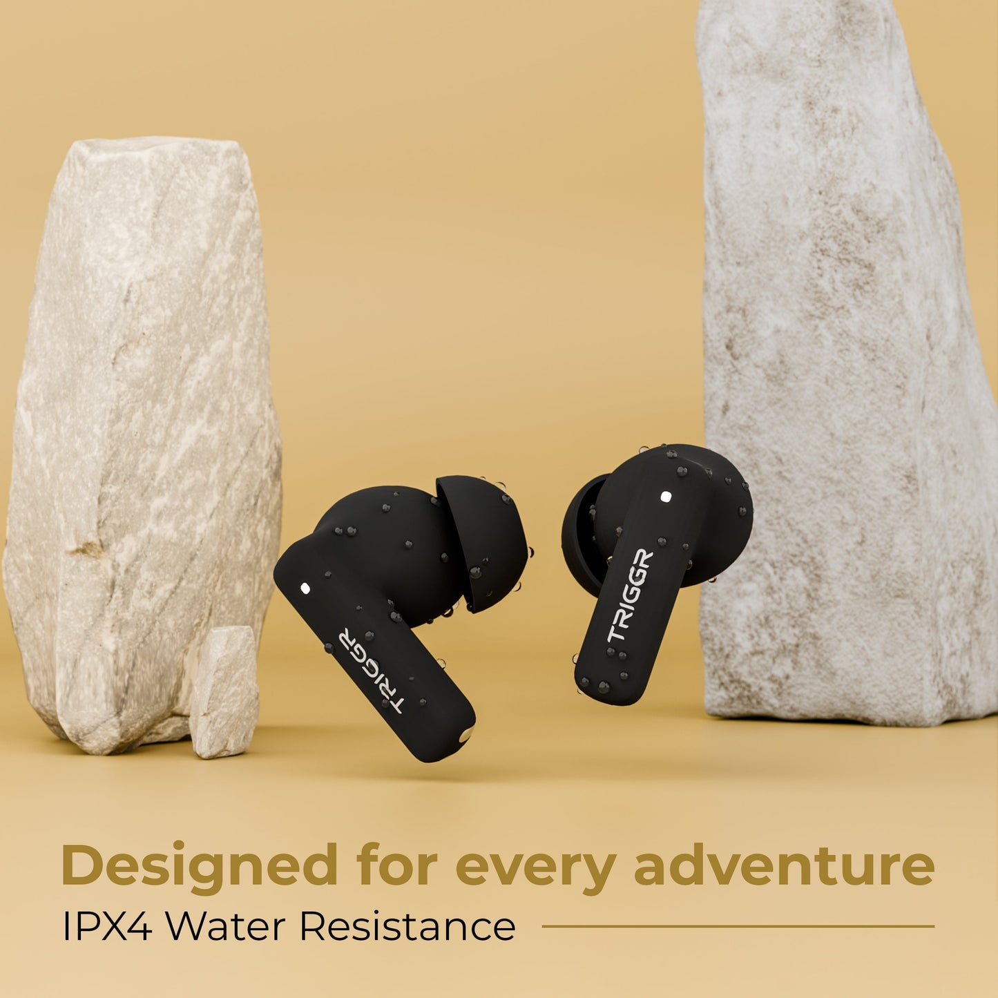 TRIGGR Apex S1 Dual Pairing, 100H Battery, 360º Spatial Soundstage, Quad Mic ENC, Scratch Proof, Rubber Finish Bluetooth Headset