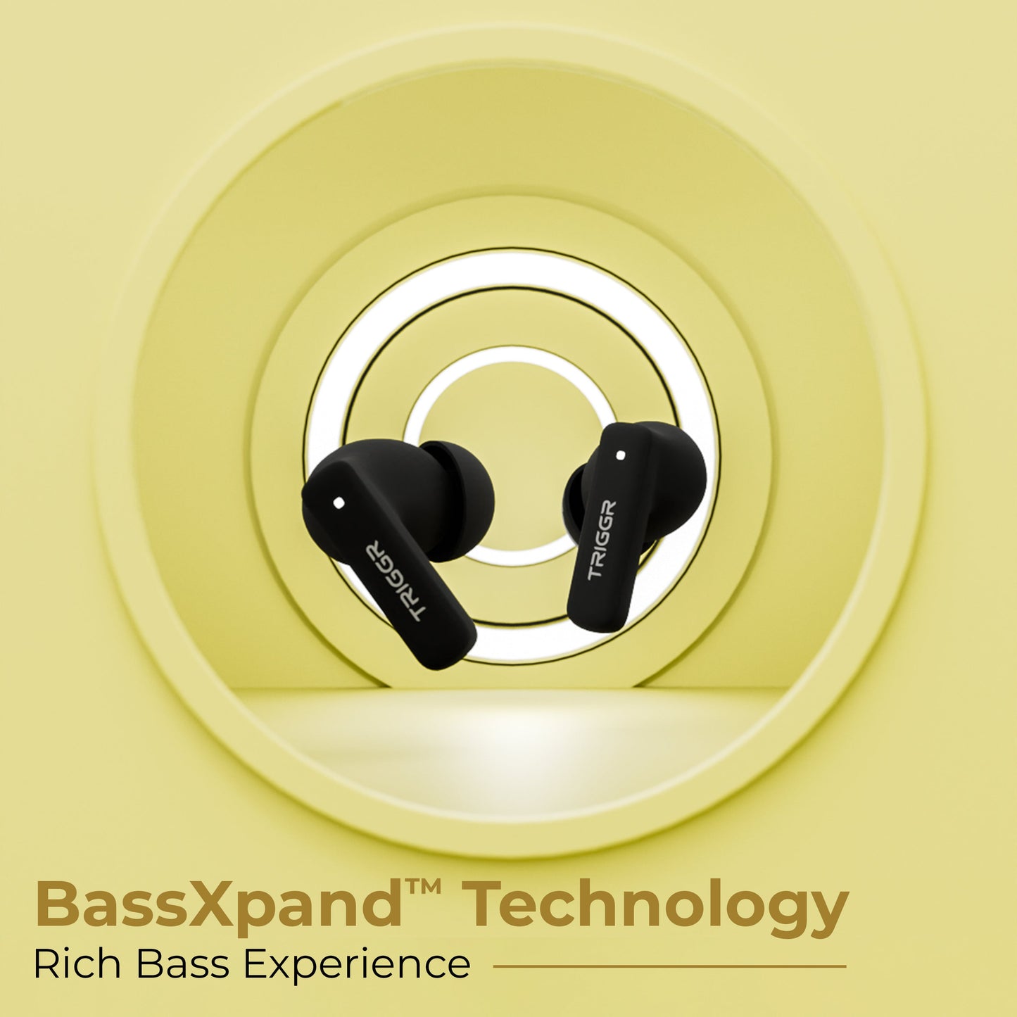 TRIGGR Apex S1 Dual Pairing, 100H Battery, 360º Spatial Soundstage, Quad Mic ENC, Scratch Proof, Rubber Finish Bluetooth Headset