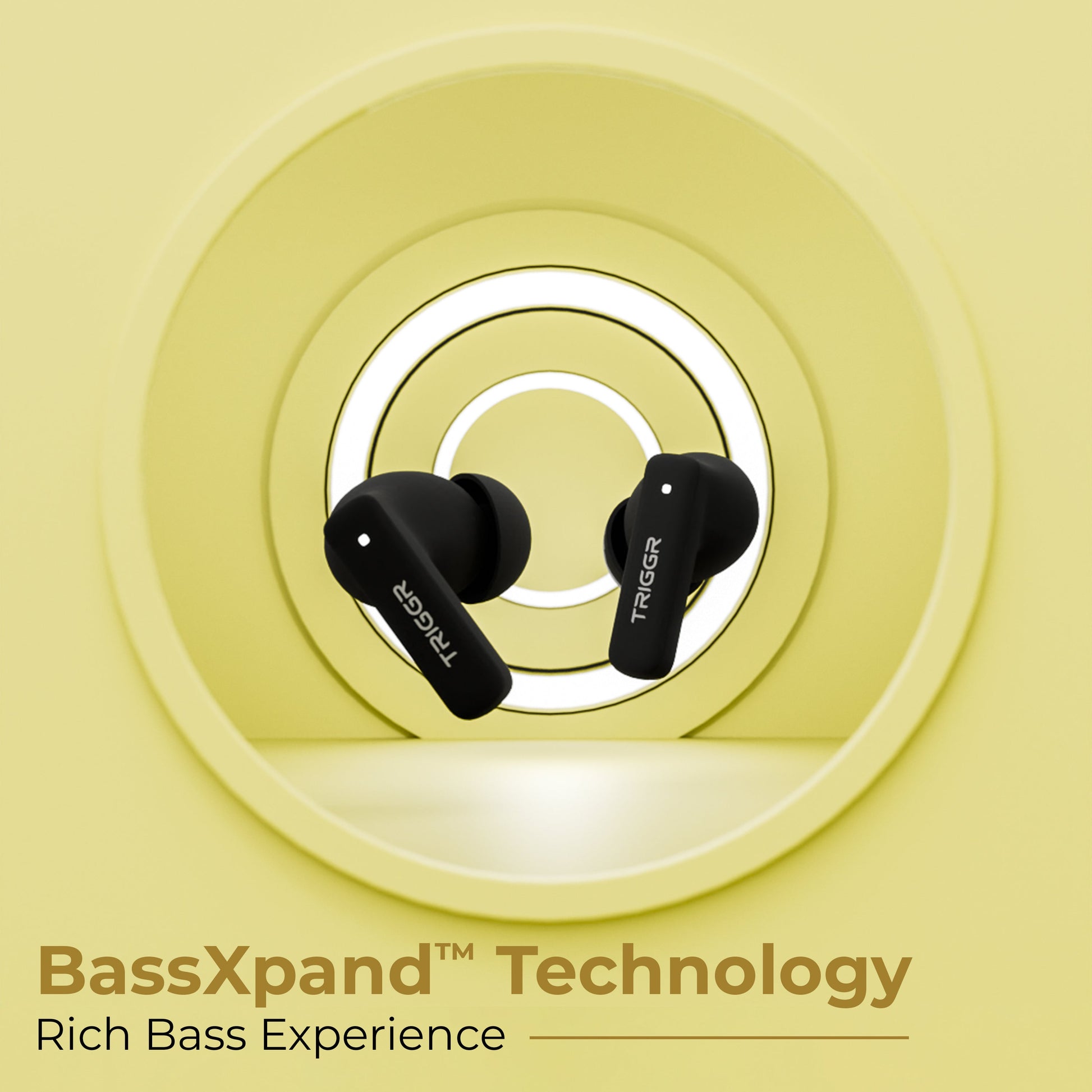 TRIGGR Apex S1 Dual Pairing, 100H Battery, 360º Spatial Soundstage, Quad Mic ENC, Scratch Proof, Rubber Finish Bluetooth Headset