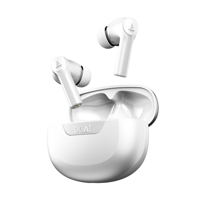 boAt Airdopes 300 | Wireless Earbuds with 50 Hours Playback, Quad Mics AI ENx™ Tech, ASAP™ Charge, Spatial Audio