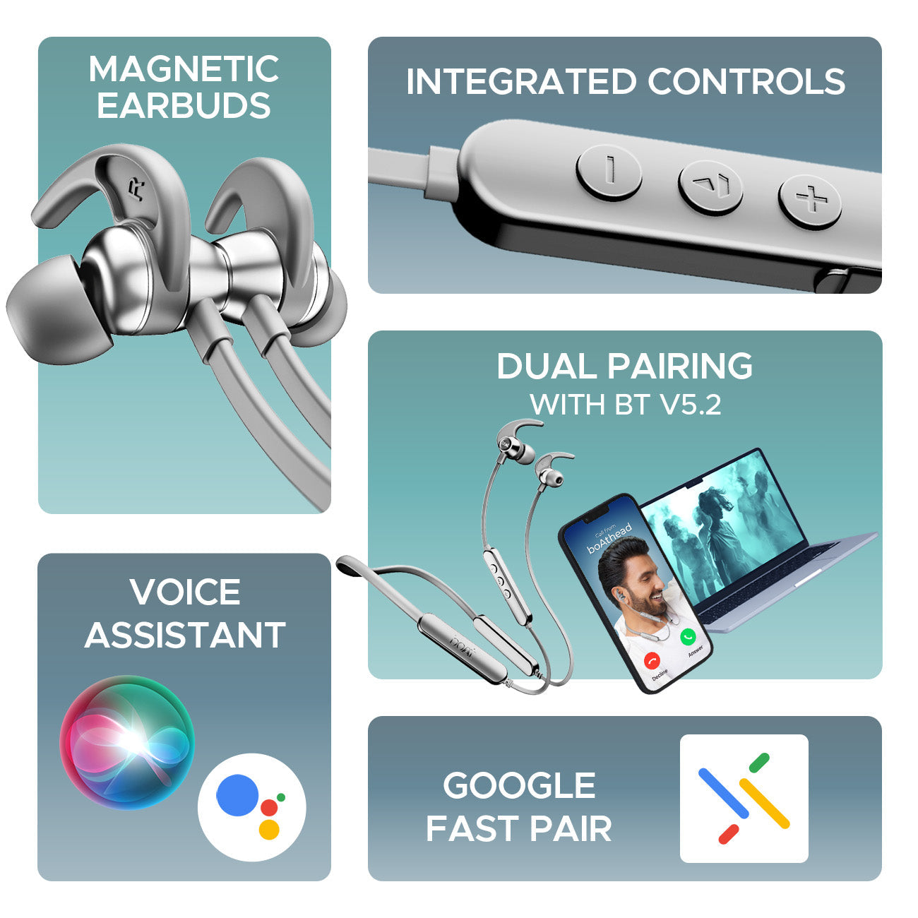 boAt Rockerz 255 Pro+ | Bluetooth Earphone with 10mm drivers, Up to 60 Hours Nonstop Playback, Type-C charging, ASAP™ Charge