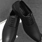 INVICTUS Men Black Textured Oxfords