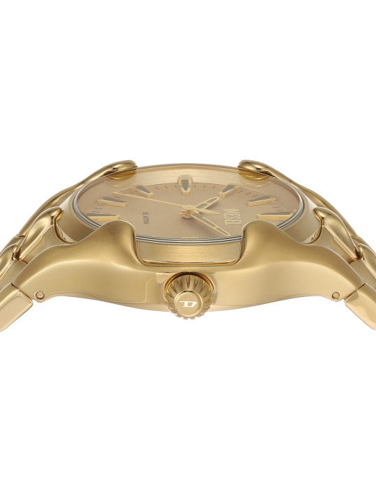 Men Stainless Steel Textured Straps Analogue Watch DZ2186