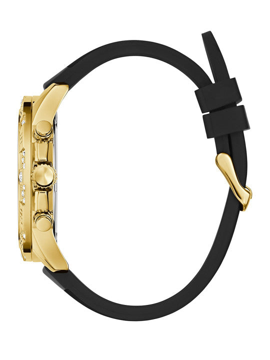 GUESS Men Embellished Black Round Dial & Black Straps Analogue Watch GW0909G2