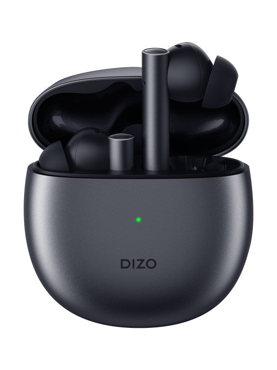 DIZO Gopods with Active Noise Cancellation by realme TechLife- Smokey Grey , True Wireless