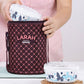 Larah by BOROSIL Veera White & Blue 3 Pcs Printed Leak Proof Lunch Box With Bag 400ml Each