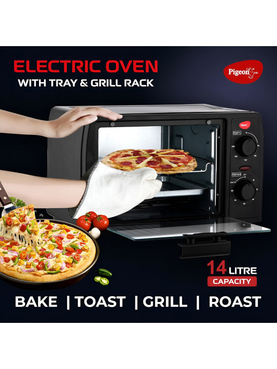 Pigeon Black 14L Stainless Steel Oven Toaster Grill - 900W