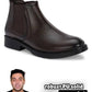 The Lifestyle Co. Men Brown High-Top Chelsea Boots