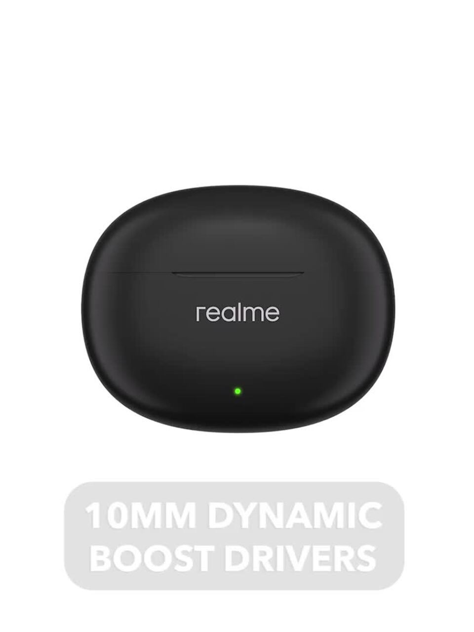 Realme Buds T110 Fast Charging Earbuds with 38H Playtime & AI ENC for Calls - Black