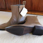 New Brunello Cucinelli monili heel Chelsea boot tan leather ankle booties 39 NWT
