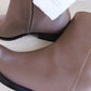 New Brunello Cucinelli monili heel Chelsea boot tan leather ankle booties 39 NWT