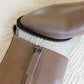New Brunello Cucinelli monili heel Chelsea boot tan leather ankle booties 39 NWT
