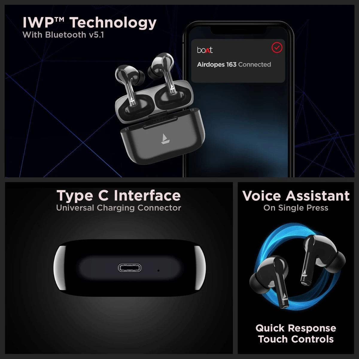 Boat Airdopes 163 in Ear Wireless Earbuds