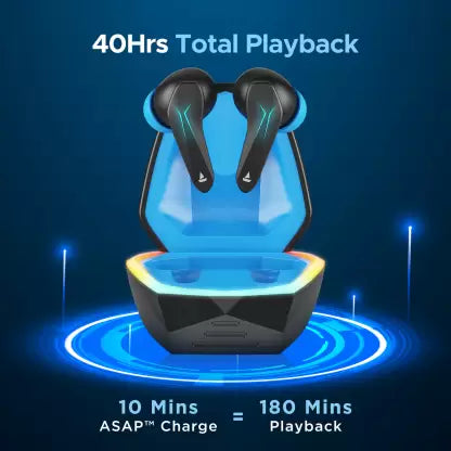 boAt Immortal 128 | Gaming Earbuds with Super Low Latency, RGB Lights, BEAST™️ Mode, 40 Hours Playback, ENx™ Technology