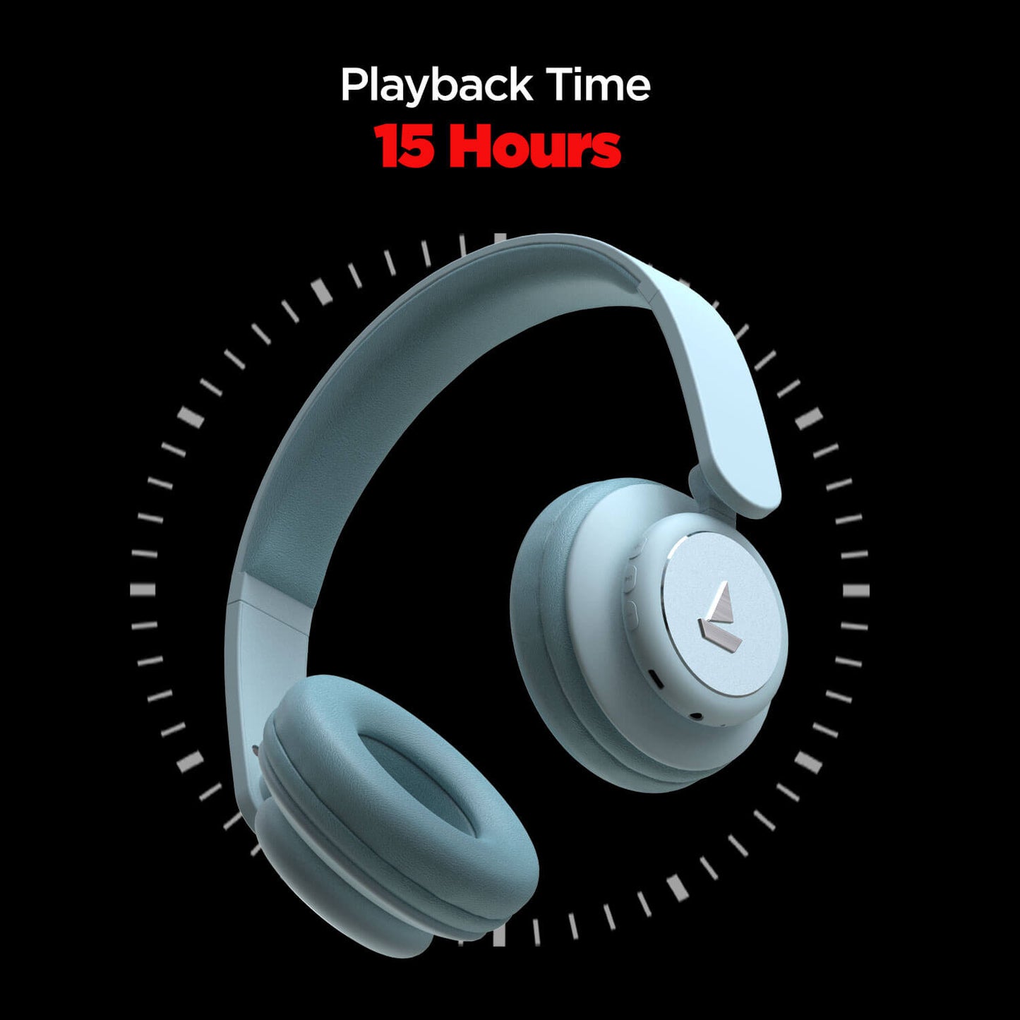 Rockerz 450 | Over Ear Bluetooth Headphones with Upto 15 Hours Playback, Adaptive Headband, 40mm Dynamic Driver, 300 mah Battery