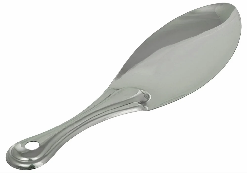 Silver Stainless Steel Rice Serving Spoon, Size: 7 Inch (l)